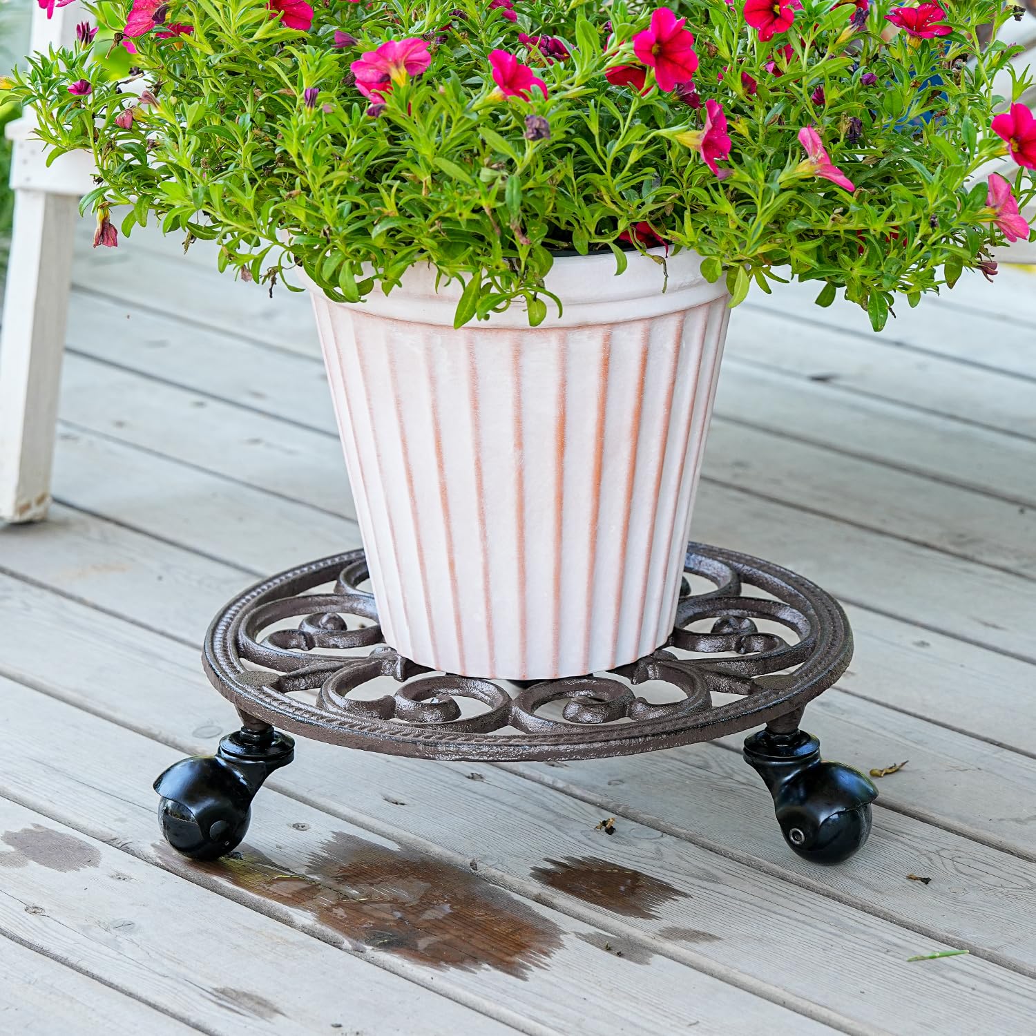 Sungmor Plant Caddy in garden setting