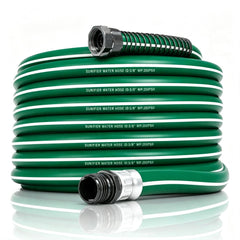 Sunifier Hybrid Rubber Garden Hose 50 ft, green, front view
