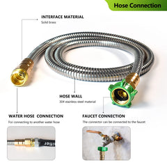Sunifier Metal Garden Hose 6 ft connectors close-up