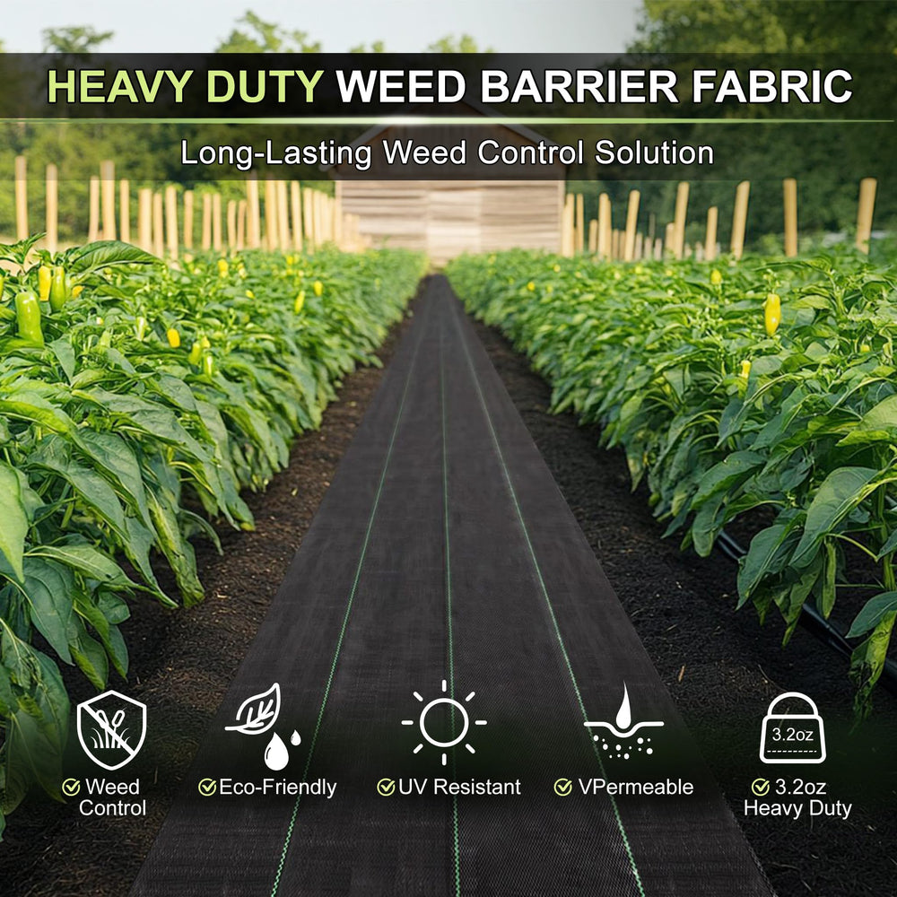 Sunifier weed barrier fabric displayed in packaging