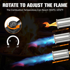 SuniqFyre Propane Torch Weed Burner in action clearing weeds
