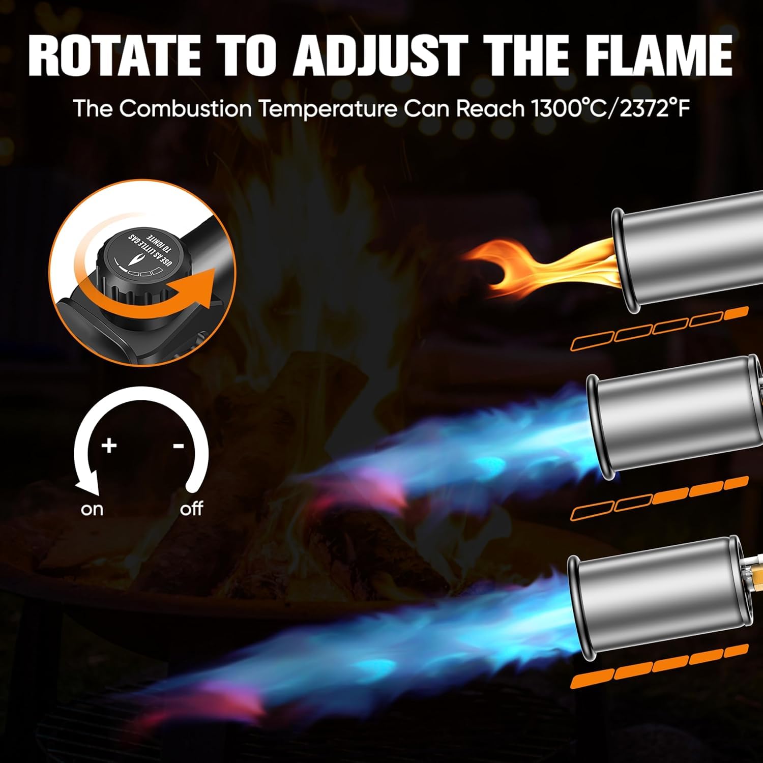 SuniqFyre Propane Torch Weed Burner nozzle close-up