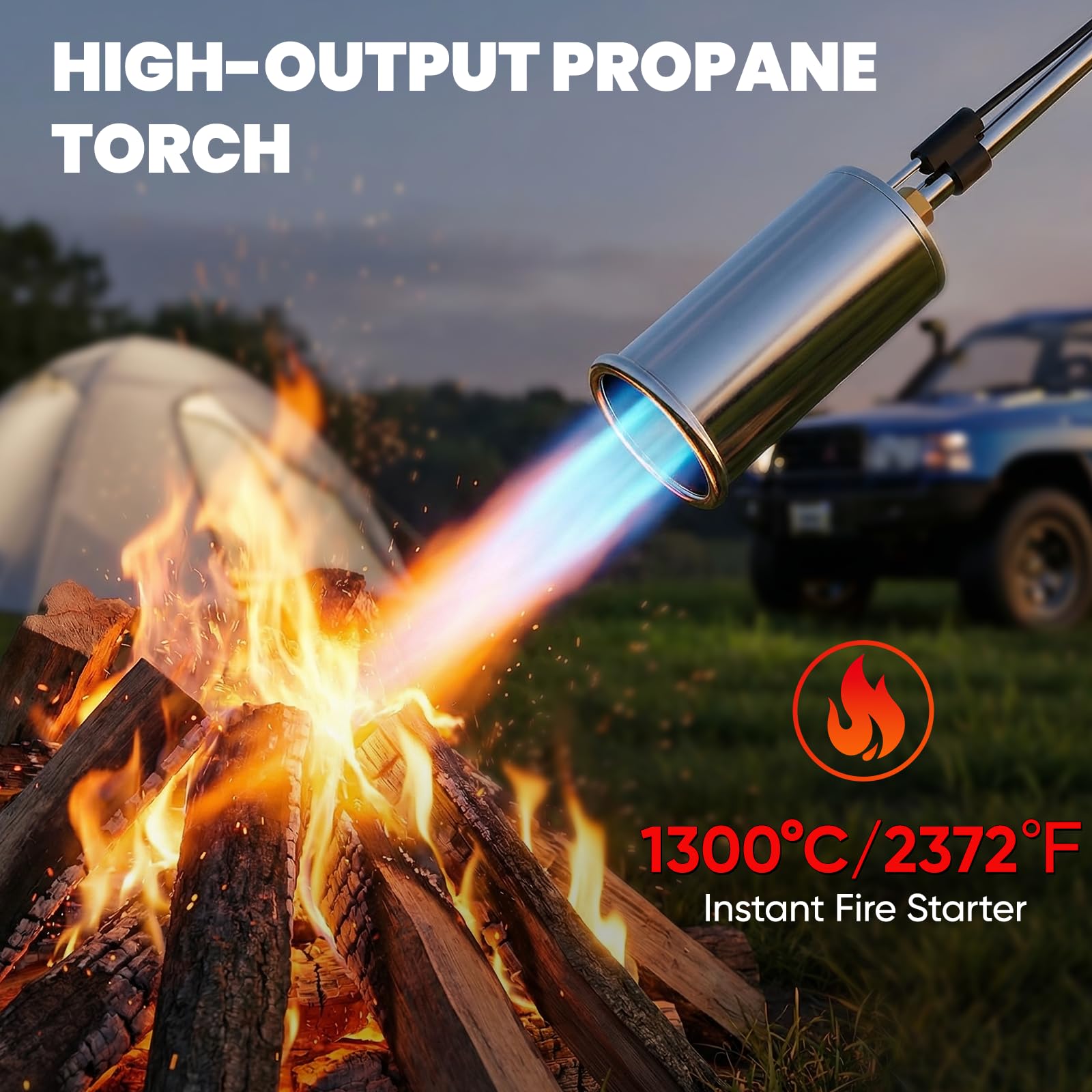 SuniqFyre Weed Torch Propane Burner demonstrating flame