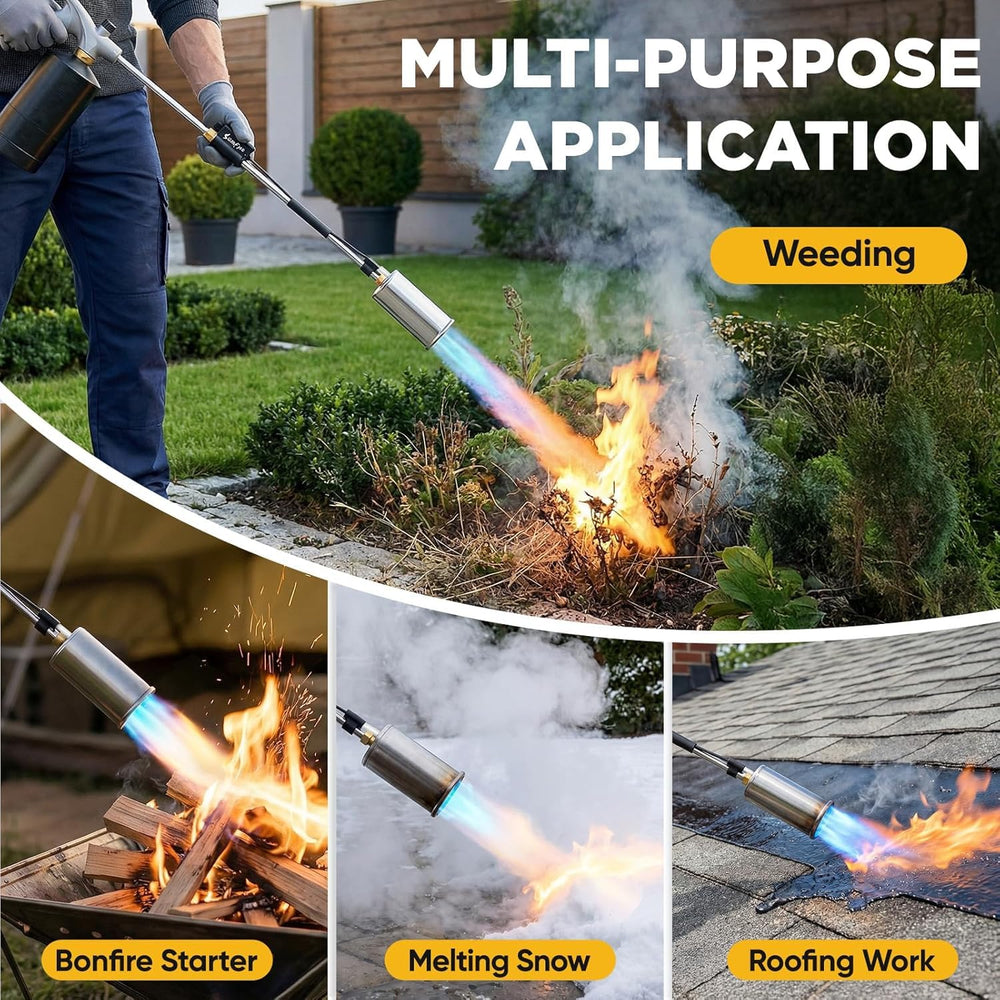 SuniqFyre Weed Torch with propane tank connection