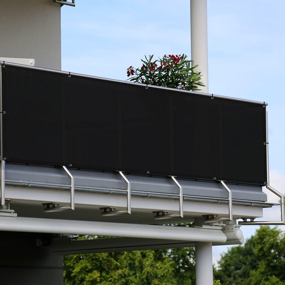 SUNLAX privacy screen displayed in an outdoor setting