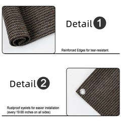 SUNLAX privacy screen in a balcony setting