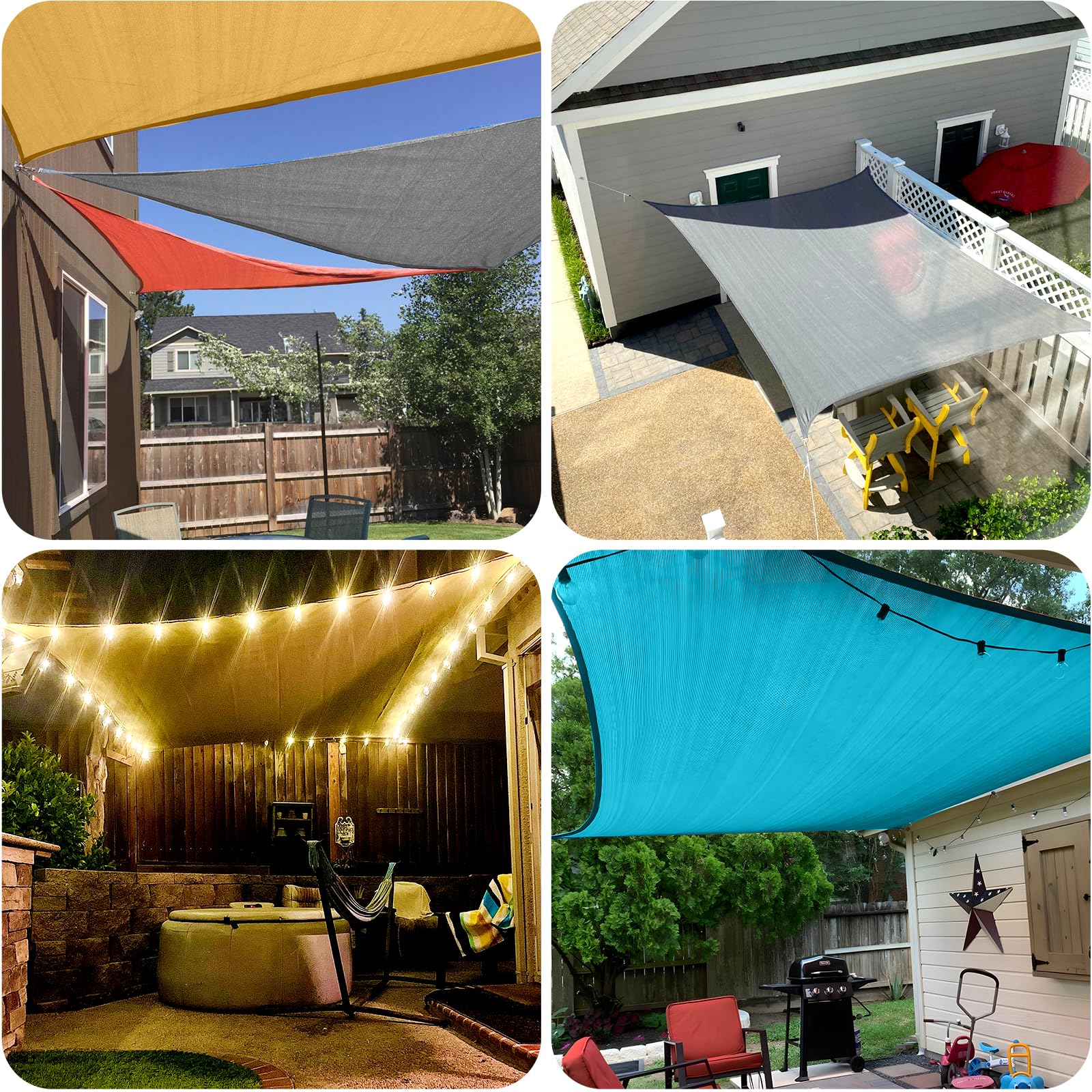 SUNLAX shade sail showcasing its mesh material