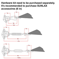 SUNLAX Sun Shade Sail installation instructions