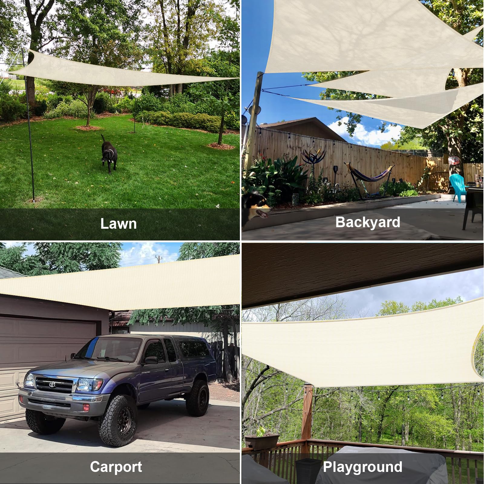 SUNLAX Sun Shade Sail packaging display