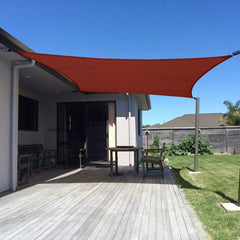 SUNNY GUARD 13' x 20' Rectangle Shade Sail in Terra Red
