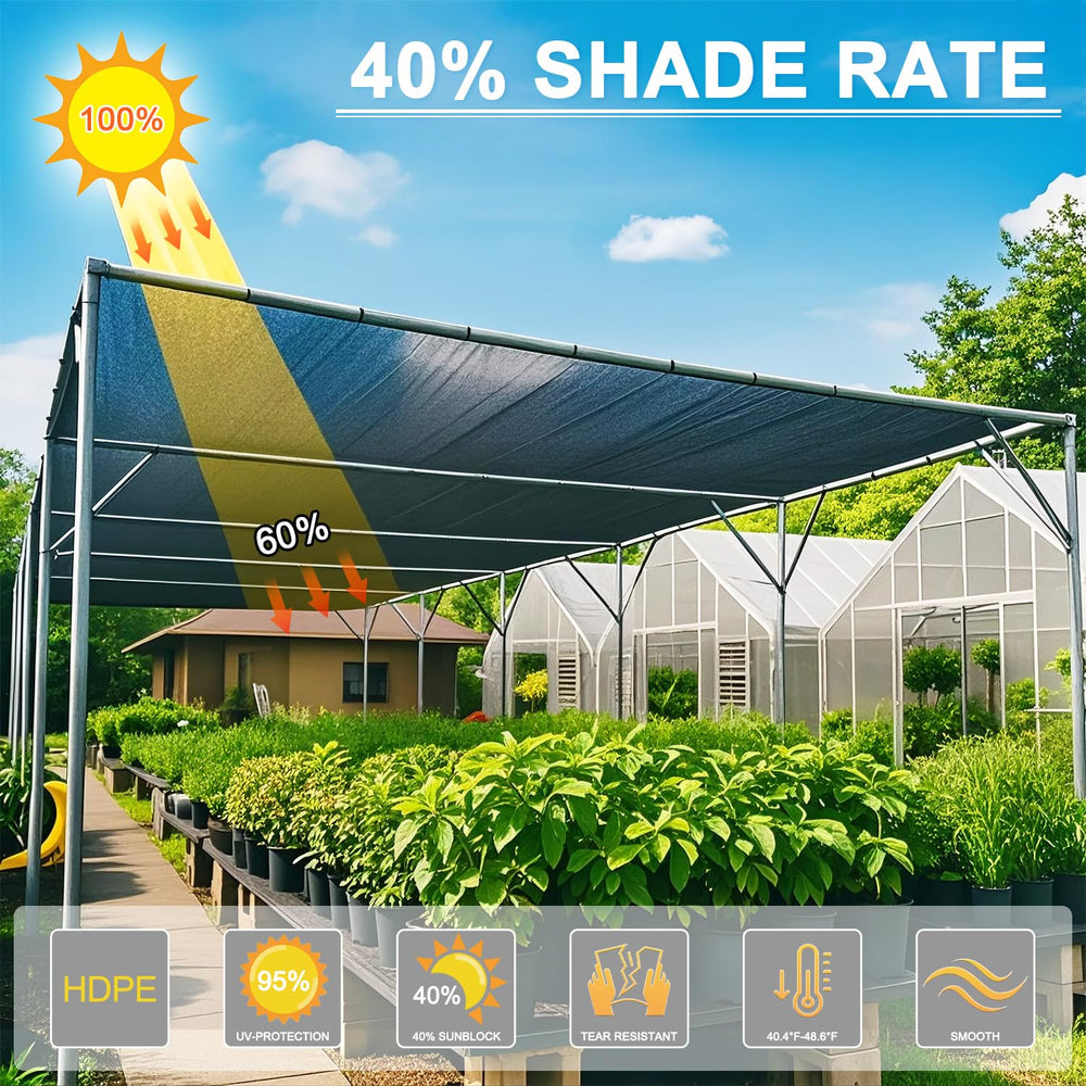 SUNNY GUARD 6 x 8 FT Sun Shade Cloth in garden setting