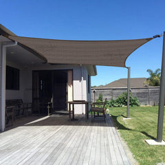 SUNNY GUARD 8' x 10' brown shade sail front view