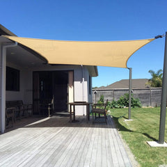 SUNNY GUARD 8' x 12' Rectangle Shade Sail in Sand