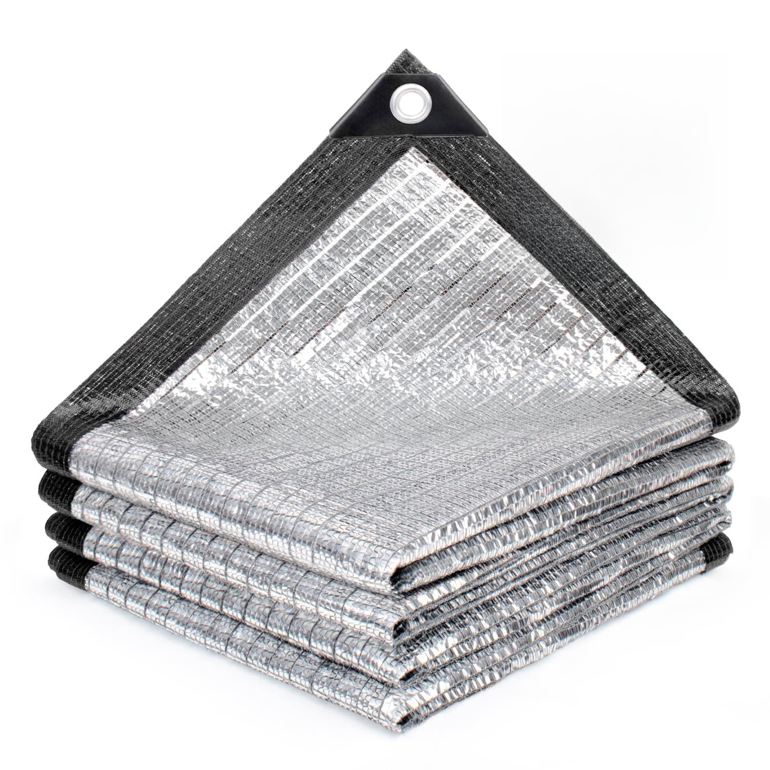 SUNNY GUARD 85% Aluminum Sun Shade Cloth 10x20FT front view
