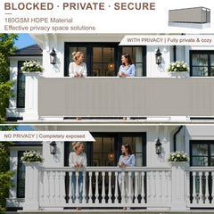 SUNNY GUARD Balcony Privacy Screen installed on a railing