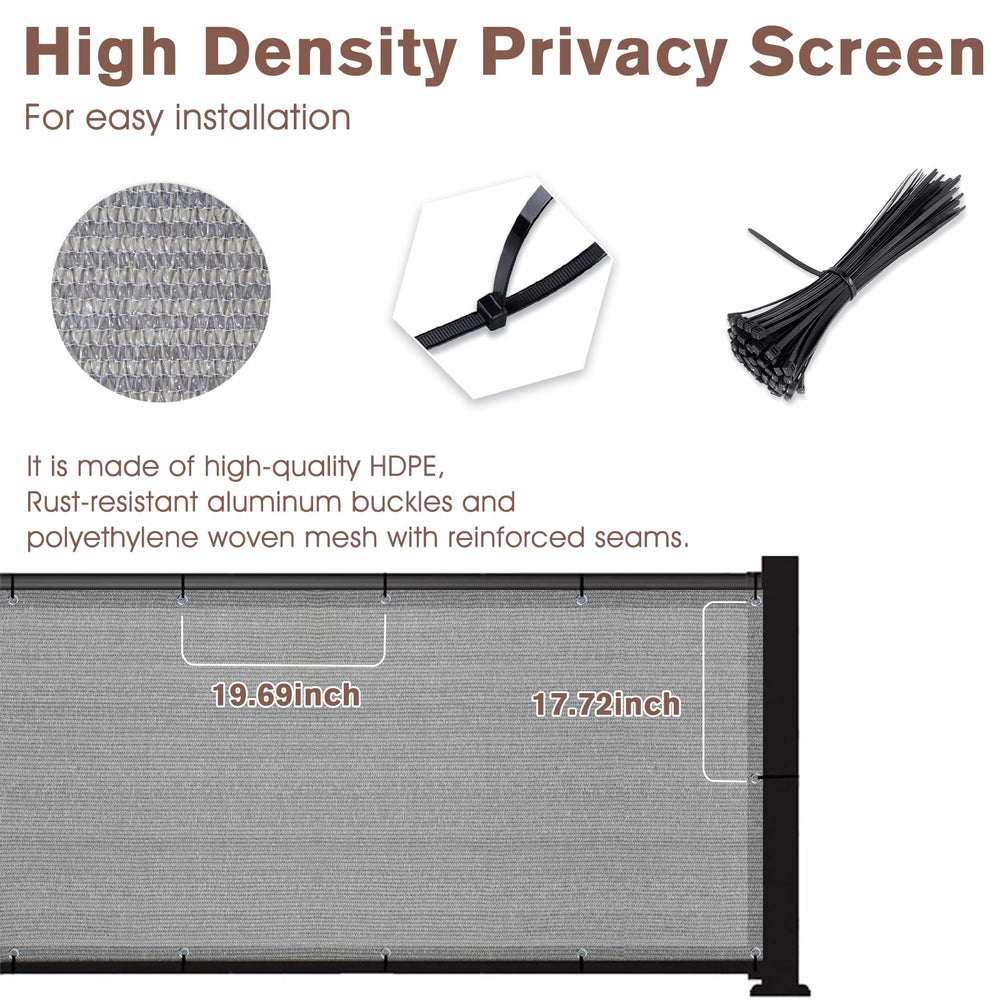 SUNNY GUARD Privacy Screen easy installation with zip ties