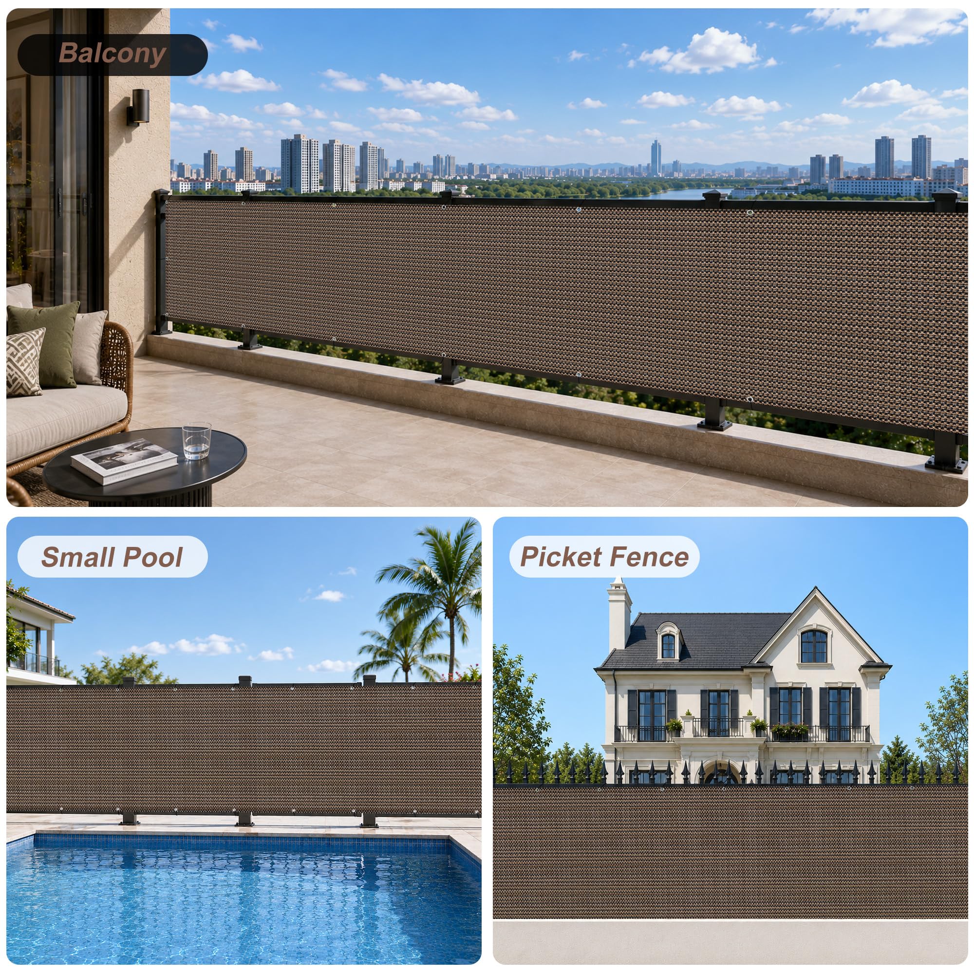 SUNNY GUARD privacy screen in a garden setting