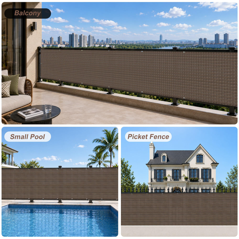 SUNNY GUARD privacy screen in a garden setting