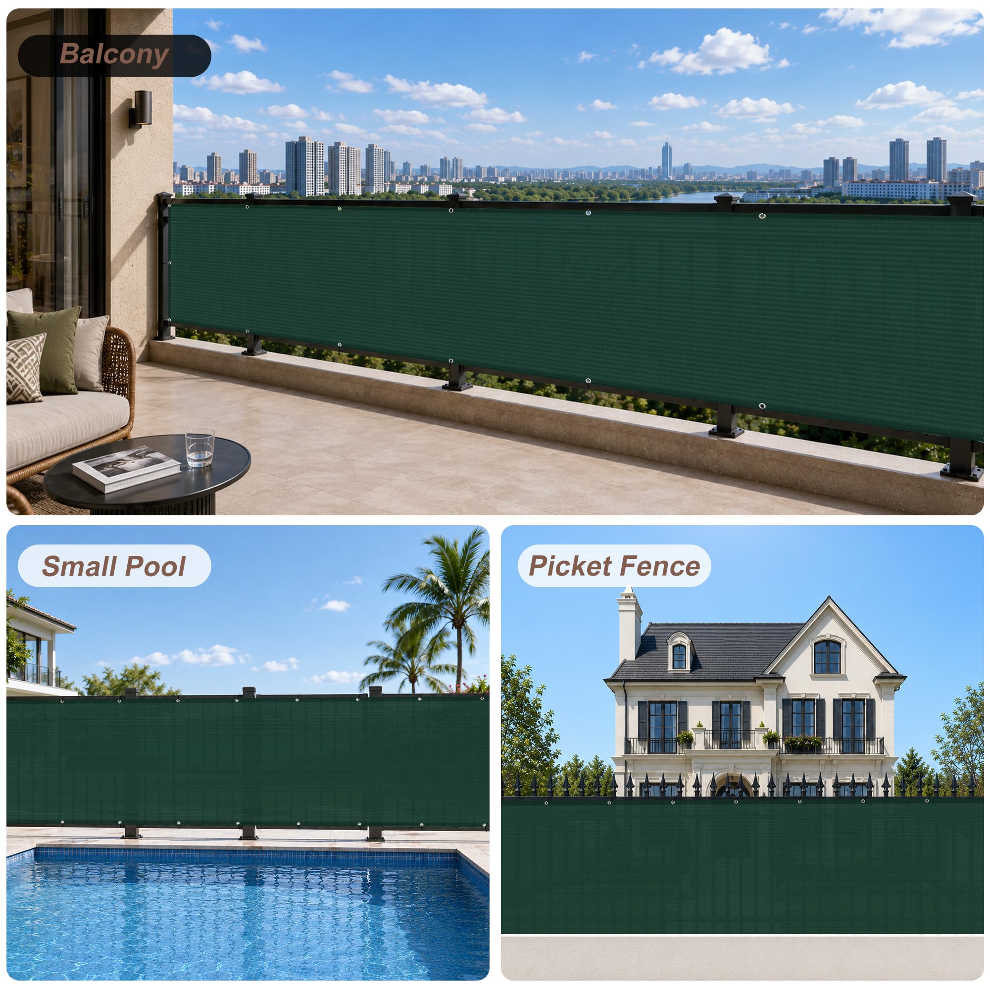 SUNNY GUARD privacy screen in a patio setting
