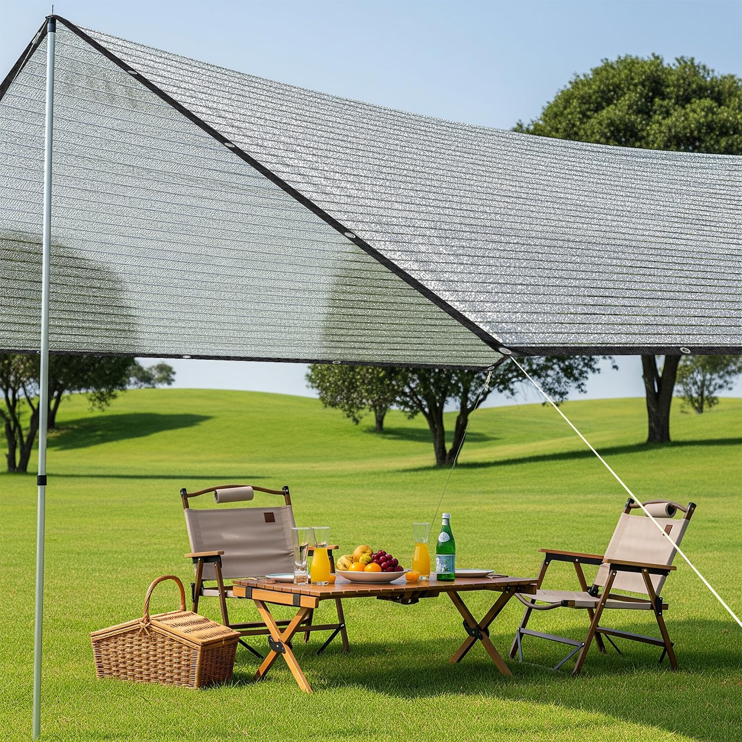SUNNY GUARD Shade Cloth in a sunny outdoor setting