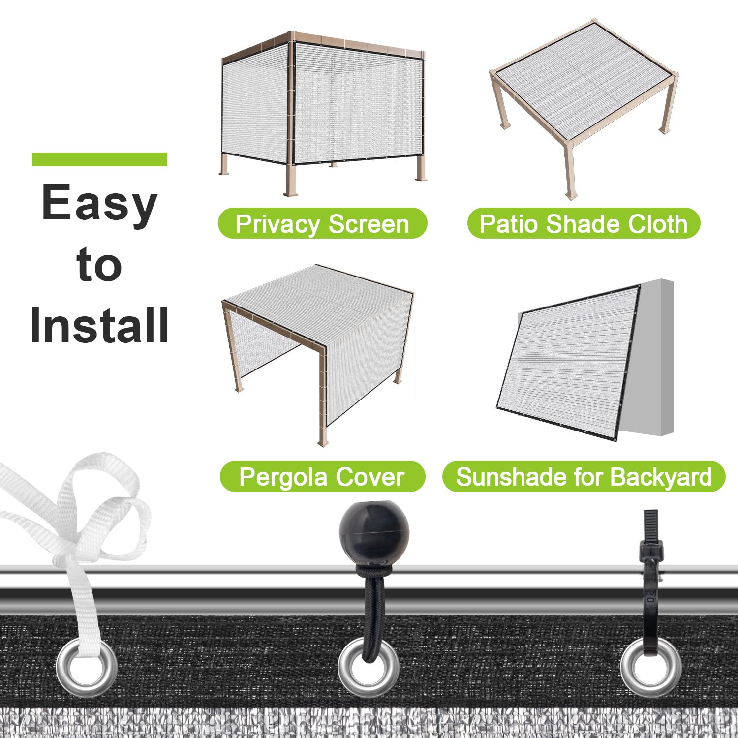 SUNNY GUARD Shade Cloth protecting a vegetable garden