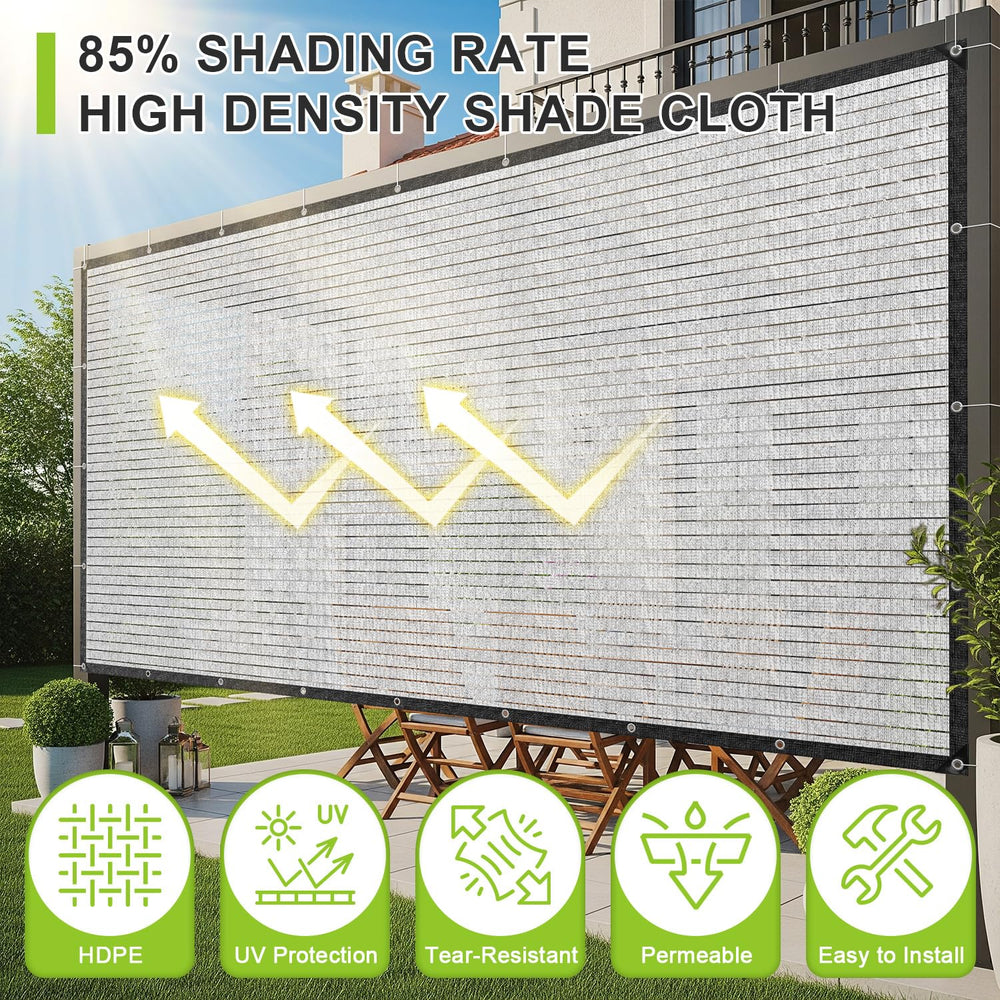 SUNNY GUARD Shade Cloth showing aluminum grommets
