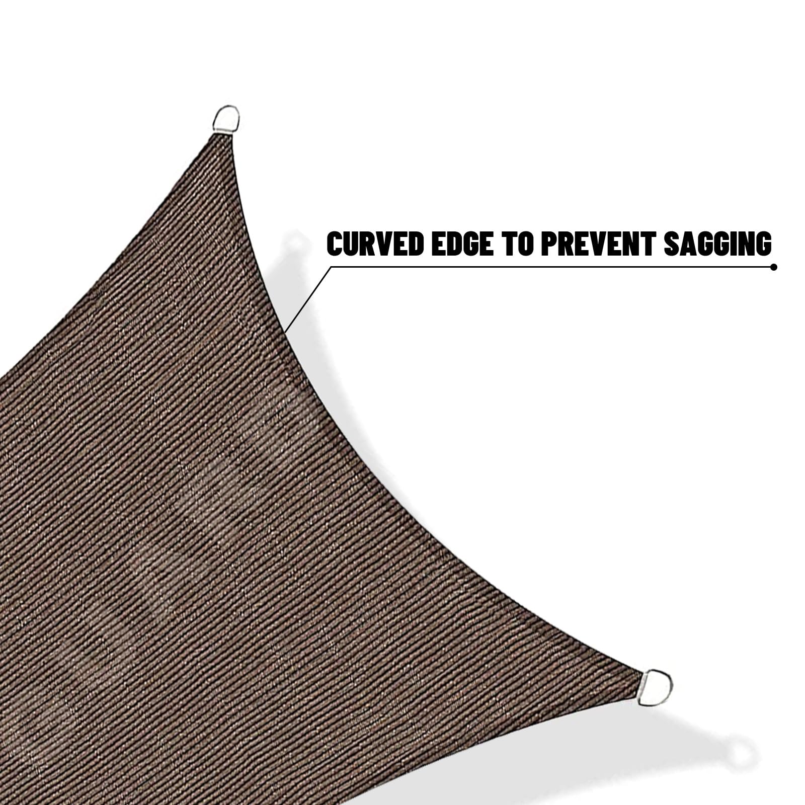 SUNNY GUARD shade sail secured on a patio