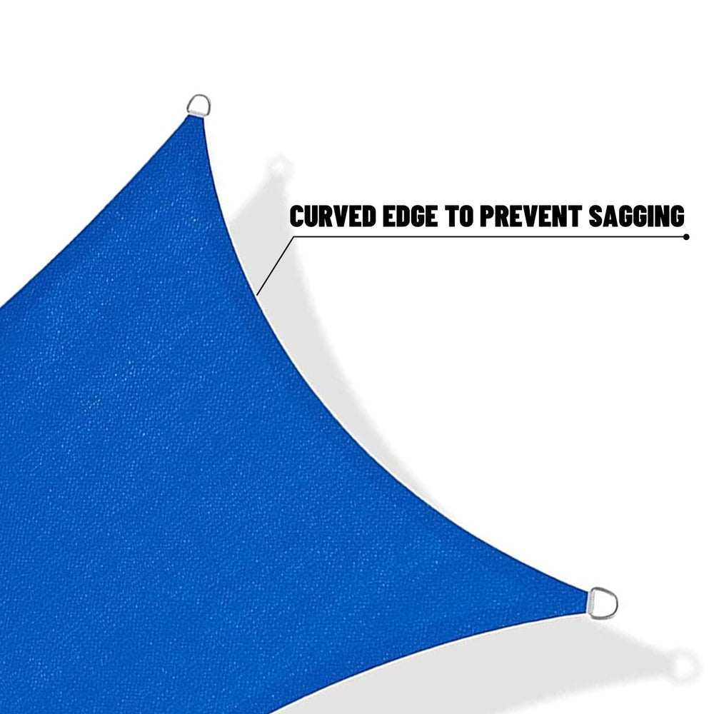 SUNNY GUARD shade sail showing attachment points for ropes
