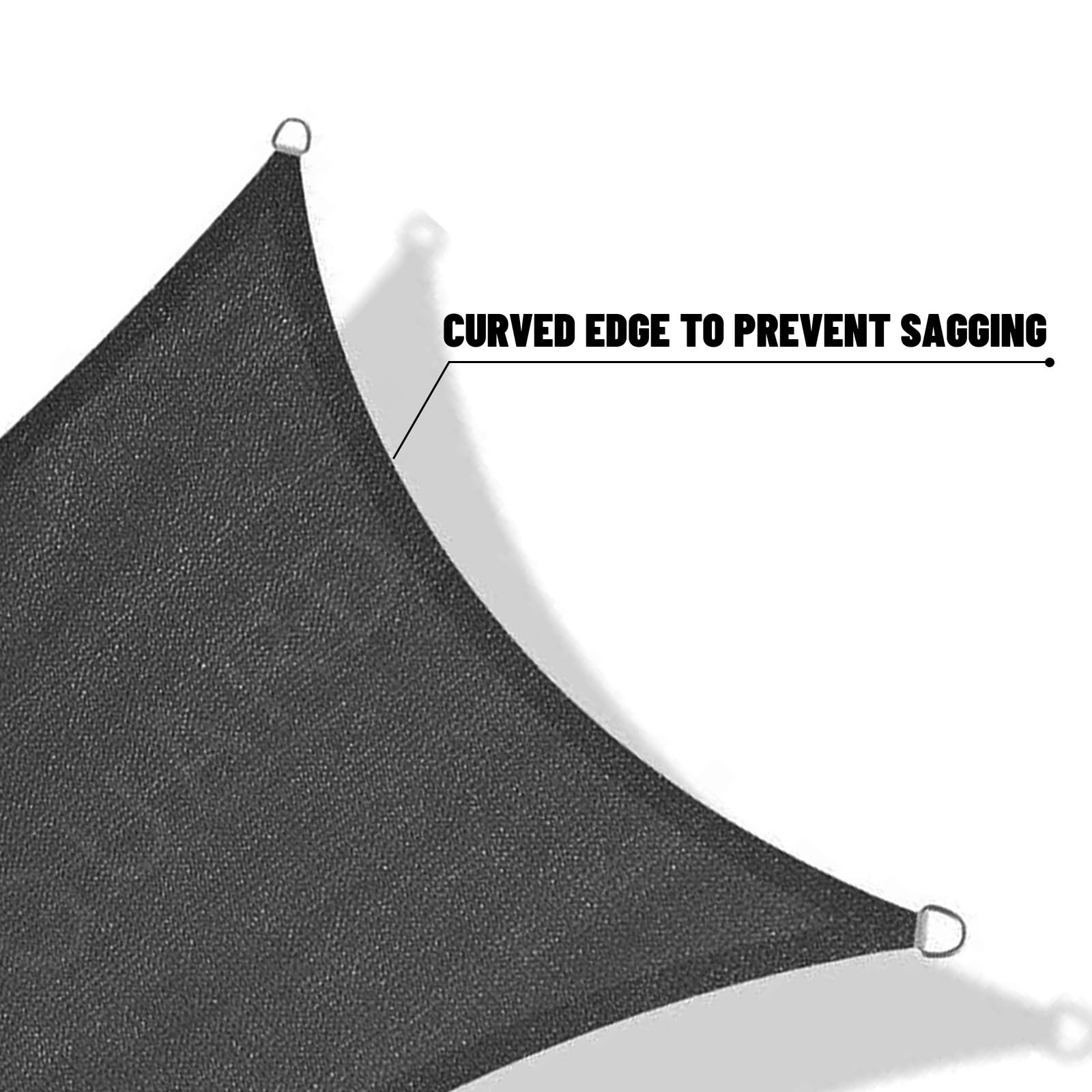 SUNNY GUARD shade sail shown in a garden setting
