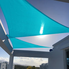 SUNNY GUARD Triangle Shade Sail 20' x 20' x 20' front view