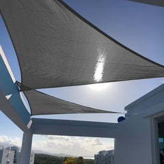 SUNNY GUARD Triangle Shade Sail 20' x 20' x 20' front view