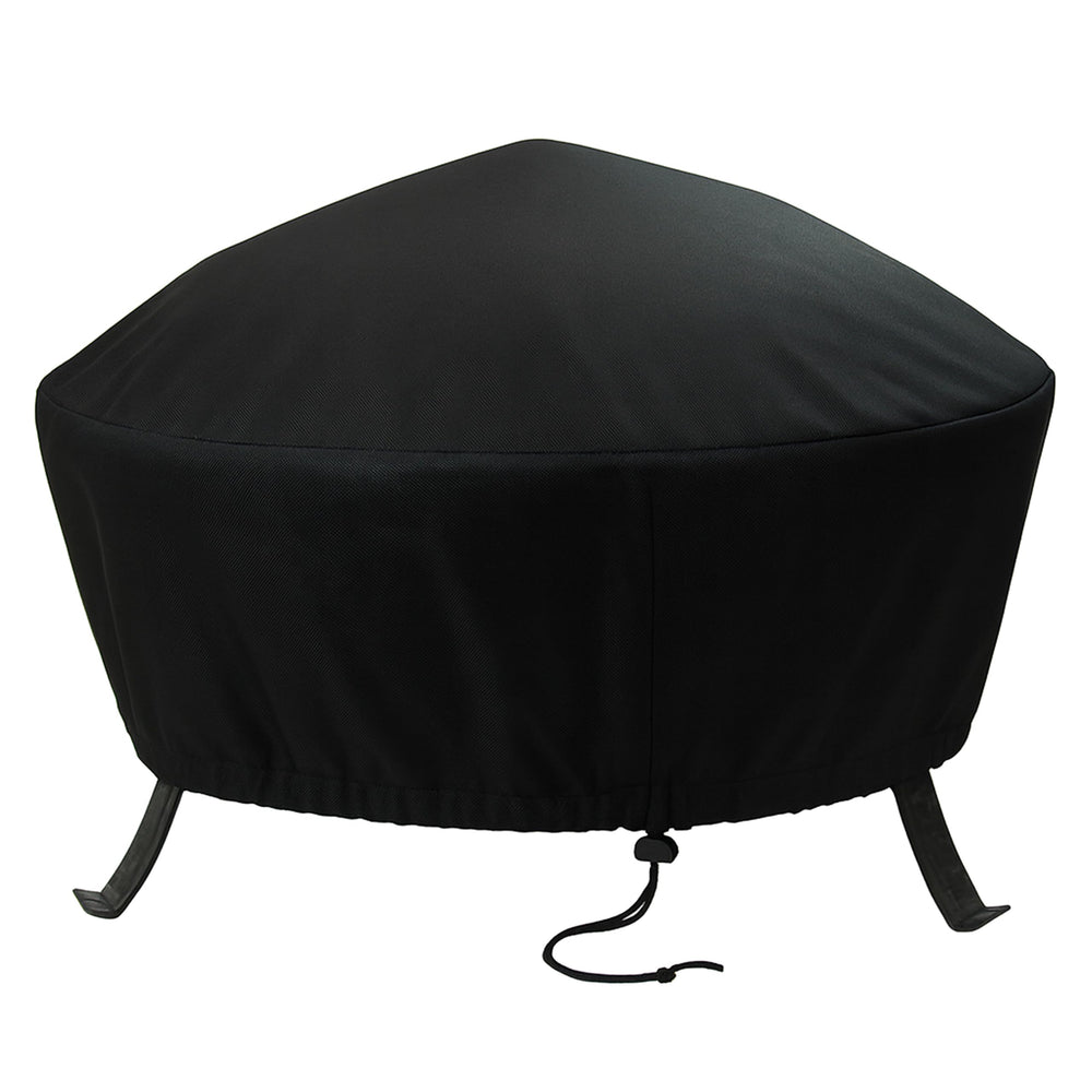 Sunnydaze Decor Round Fire Pit Cover 36 inches in black