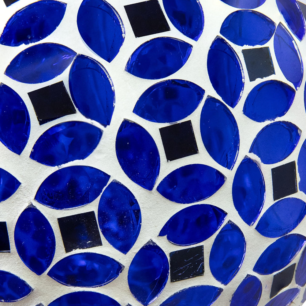 Sunnydaze Mosaic Glass Bird Feeder in sunlight