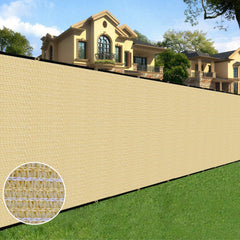 Sunnyglade 4 ft x 50 ft Privacy Screen Fence in Sand colour