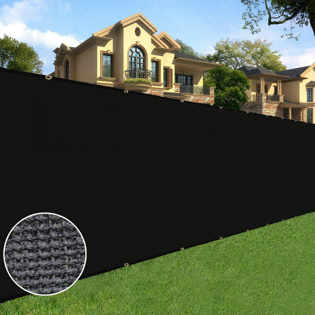 Sunnyglade 5 ft x 50 ft Privacy Screen Fence black front view