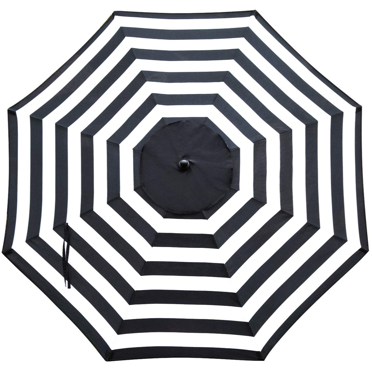 Sunnyglade 9ft patio umbrella replacement canopy black and white front view