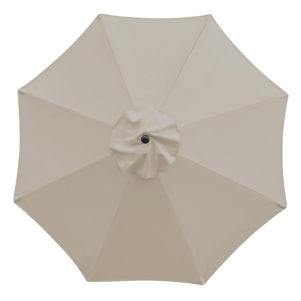 Sunnyglade 9ft Patio Umbrella Replacement Canopy light brown top view