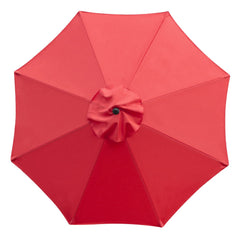 Sunnyglade 9ft red patio umbrella replacement canopy front view