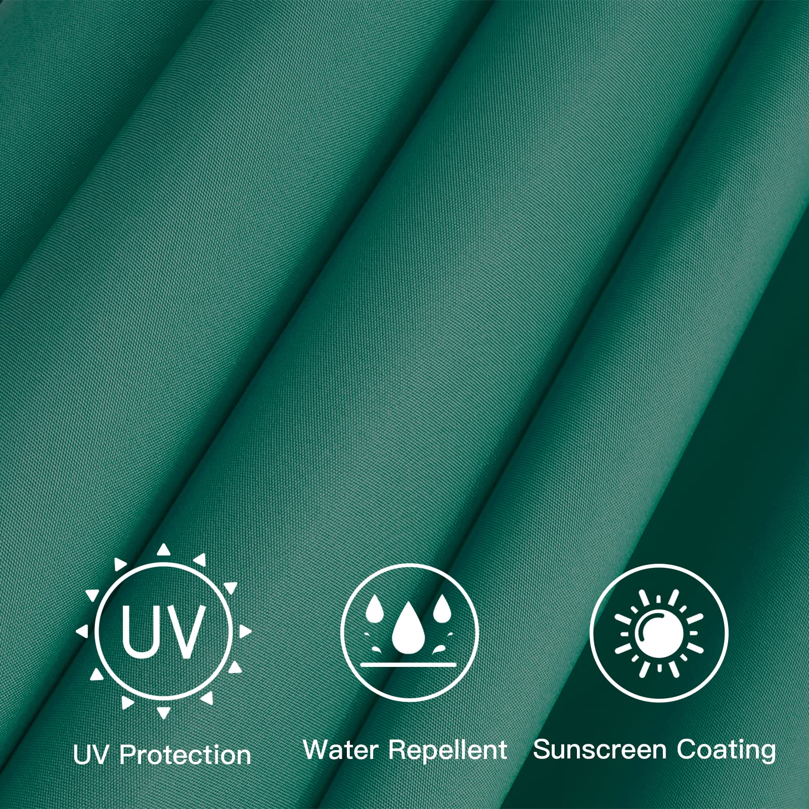 Sunnyglade 9ft umbrella replacement canopy dark green top view