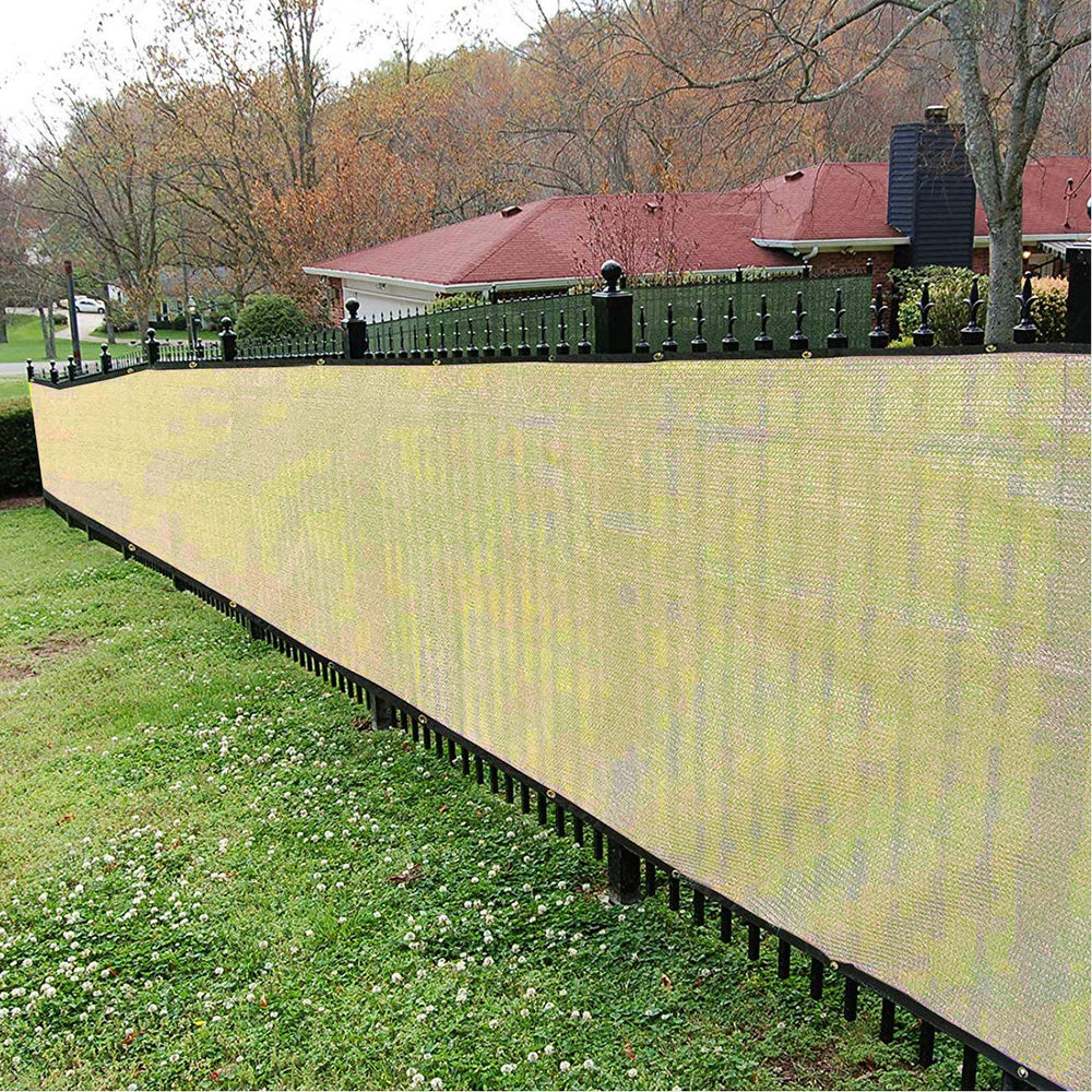 Sunnyglade Privacy Screen in front of a chain link fence