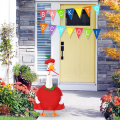 Sunnymove goose outfit on a 23 inch garden goose