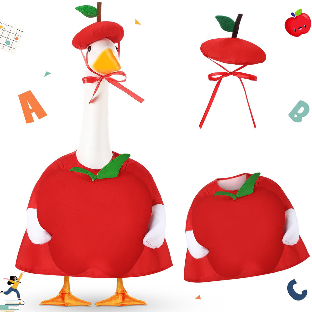 Sunnymove Halloween Goose Outfit set includes apple T-shirt and hat