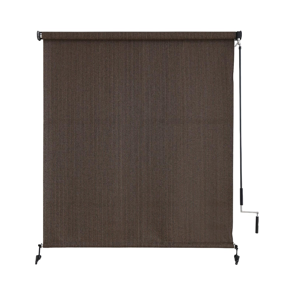 sunoff Outdoor Roller Shades Mocha fabric front view