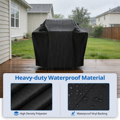 SunPatio 50 Inch Grill Cover black on grill
