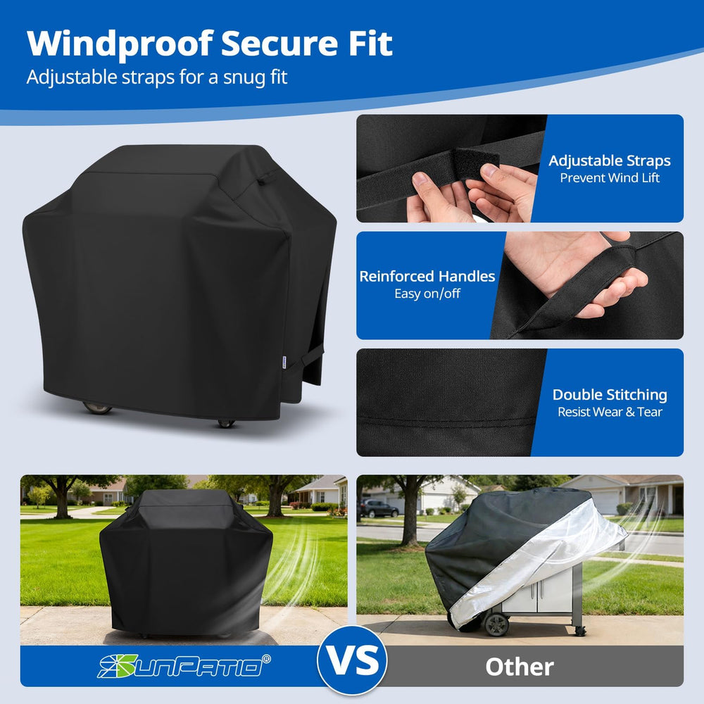 SunPatio 55 Inch Grill Cover dimensions illustration