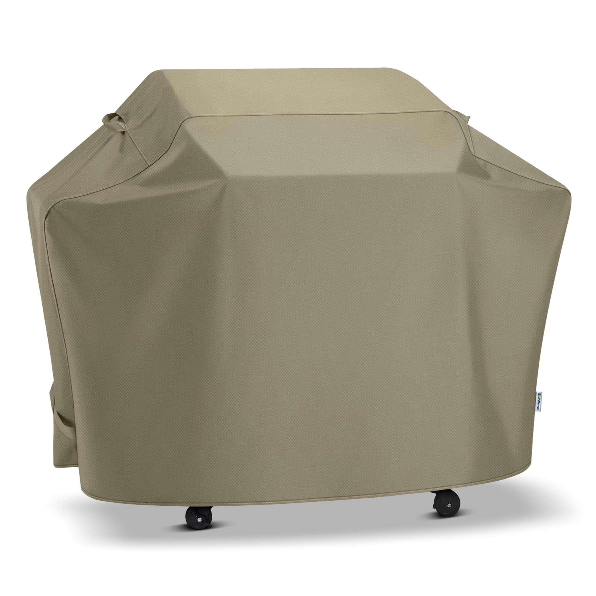 SunPatio 65 Inch Grill Cover front view in taupe