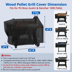 SunPatio BBQ Grill Cover waterproof vinyl material