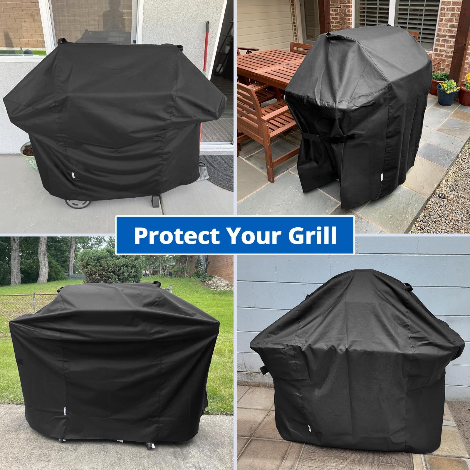 SunPatio grill cover in outdoor setting