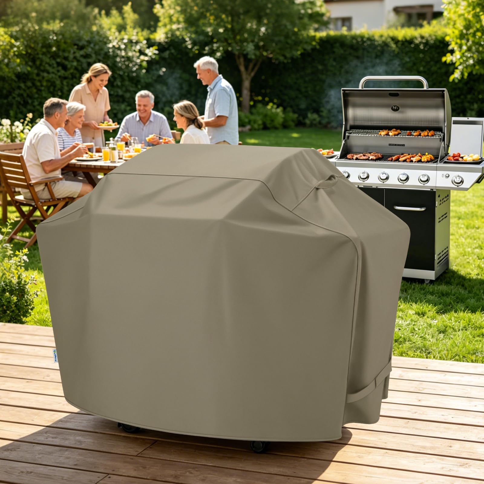 SunPatio Grill Cover in outdoor setting