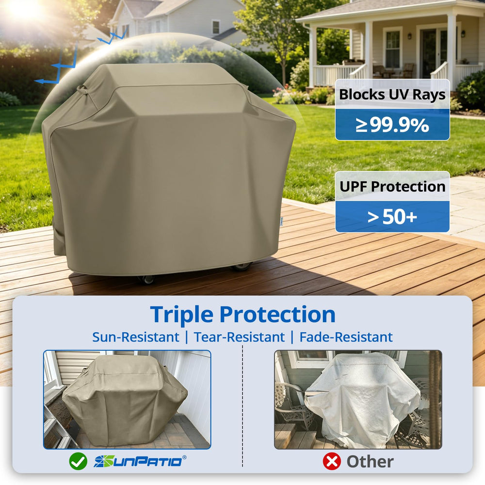 SunPatio Grill Cover on a barbecue grill
